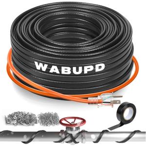 3FT-200FT Heat Tape for Water Pipes, -40F Deicing Pipe Heat Cable,Electric Heating Cable Pipe,Frezze Protection for Heat Trace Cable for Metal, Plastic Home Pipes,Gutter,120V 5W/ft80FT
