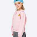 BDUCK+ Girls Boys Sweatshirt Cute Cartoon Yellow Duck Crewneck Pullover for Toddler Kids (3-12 Years) Long Sleeve Shirt Tops (Pink)