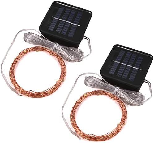 Magicnight Solar Mini Teeny Tiny Lights,Starry String Light for Garden Fairy,Tree,Railing,Arbor,Fence,16 Feet 50LEDs,4 Pack,Warm White
