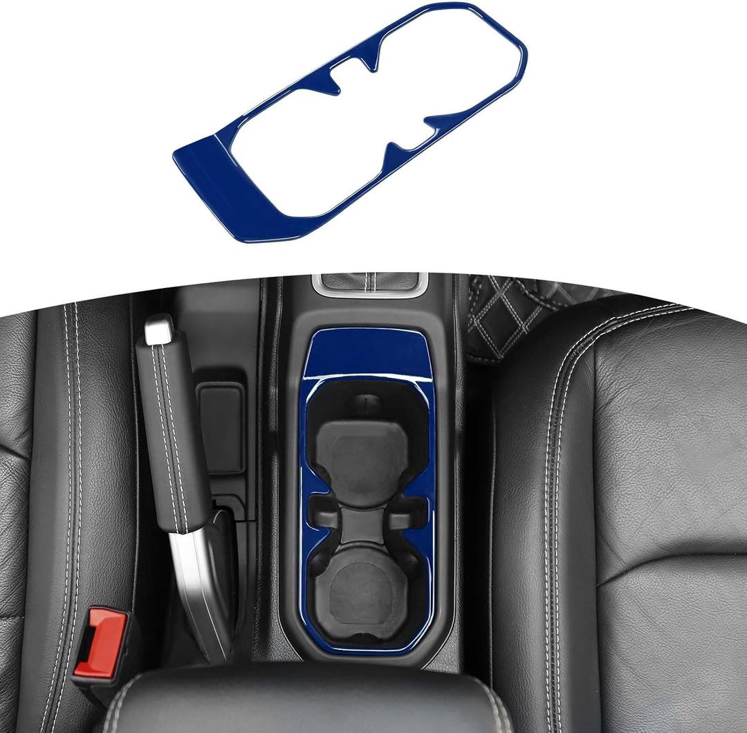 RT-TCZ for Wrangler JL Front Cup Holder Trim Blue for Jeep Wrangler JL JLU Gladiator JT 2018-2024 Blue Interior Accessories
