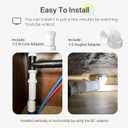 Self-Sealing Waterless P Trap 1-1/2", One Way Sanitary HepvO Waste Valve Upgraded Trap Dry Seal Technology Prevent the Backflow of Air & Wastewater 