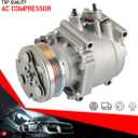 Cciyu Air Conditioning Compressor for Honda Civic/Civic del Sol 1.5L 1.6L 1992-1993 Replaces AC Compressor for Car 4 Grooves