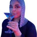 Aluminum Chainmail Coif Head Hood Butted Chainmail Head Scarf Anodized Aluminum Chainmail Hood Large Size Chainmail Headwear