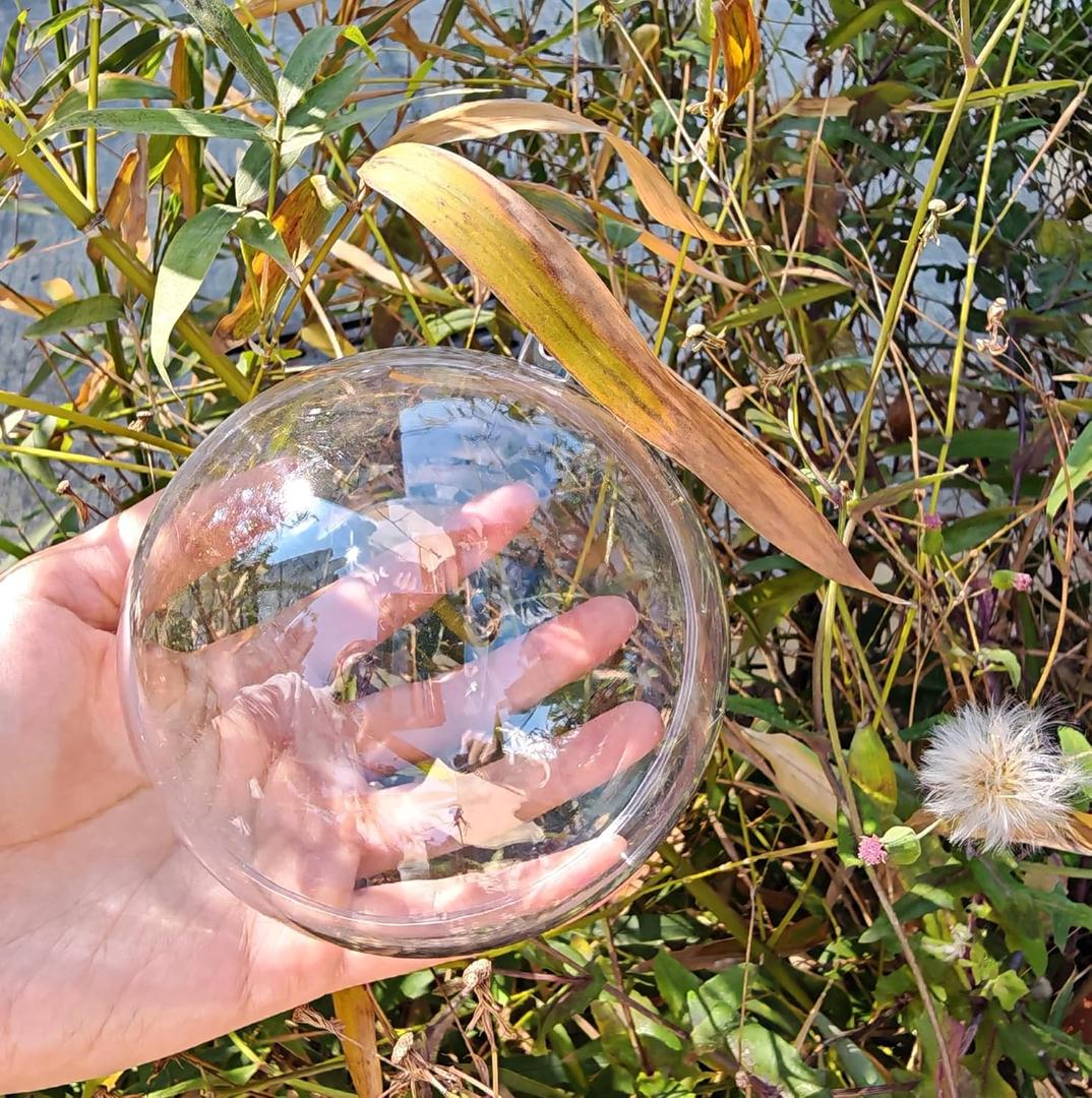 Acrylic Hollow Ball, Clear Plastic Fillable Ornaments Ball, DIY Clear Plastic Balls for New Years Present,Xmas Tree,Home Decoration,Wedding,Party (10cm/3.94inch, 10PCS)
