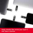 SanDisk 256GB Ultra Dual Drive Go USB Type-C Flash Drive, Black - SDDDC3-256G-G46