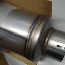 A-KARCK 4" Inlet Exhaust Resonator, 4" Inlet 4" Outlet 30" Overall Length Muffler Resonator Stainless Steel
