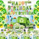 Trash Truck Birthday DecorationsGarbage Truck Birthday DecorationsGarbage Truck Party SuppliesInclude Balloons,Backdrop,Banner, Cake ToppersPlatesTableware, Tablecloth