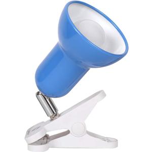 RONG&LAN Clip lamp,360 Rotation Clip on Lamp Portable Book Reading Light,Clamp on Desk/Table/Bunk Bed/Cupboard Home Lighting, (Desk lamp,Seven Colors for Your Choice) (Blue)