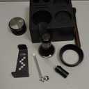 51mm Espresso Accessories Kit, Espresso Knock Box and Tamping Station, Coffee Tamper, Distributor, WDT Distribution Tool, Dosing Funnel and Puck Screen Set Fits Delonghi 51 mm Portafilter