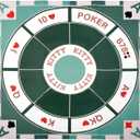 Extguds Michigan Rummy Play Mat，27.6" x 27.6", 2-9 Players, Classic Family Casino Card Games of Bets and Bluffs. The Perfect Blend of Rummy and Poker, Perfect for Family Game Night（Only Game Mats）