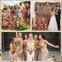 SiliFine Love Is Brewing Bridal Shower Party Supplies Donuts Wall Display Stand Rustic Decor Holder for Party Events Birthday Baby Shower Wedding Holds 48 Donuts with Wooden Display Sign