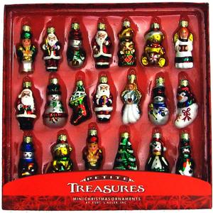 Kurt Adler Petite Treasures Glass Ornament Set, 20-Piece