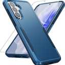 for Galaxy A36 5G Phone Case, with HD Screen Protector [Military Grade Drop Tested] Heavy-Duty Tough Rugged Shockproof Protective Case for Samsung A36 5G, Blue