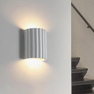 Modern Wall Sconce, Up and Down Wall Mount Light, Cylinder Wall Light, Resin Hallway Corridor Entrance Wall Sconce Lamp White Finish