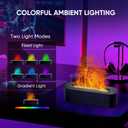YALEDI Essential Oil Diffuser, Fireplace Flame Fire Oil Diffuser, 150ml Ultrasonic Cool Mist Aromatherapy Humidifier, Scent Aroma Diffuser with 7 Colors Light, Timer & Auto-Off for Home, Room (Black)