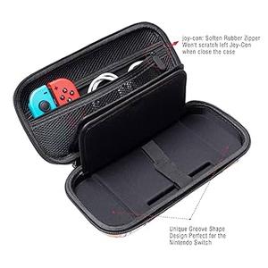 Lokigo Carry Case Compatible for Nintendo Switch/Switch OLED, Protective Travel Switch Carrying Case for Boys Girls with 16 Game Card Slots for Console & Accessories