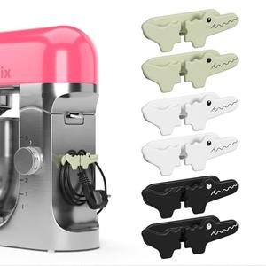 Crocodile Cord Organizer 12 Pack - Cartoon Animal Cable Holder for Instant Pot, Pressure Cooker & Kitchen Appliances, Fun Cord Wrapper with Adhesive, Kids-Friendly Home Organization Accessories