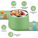 Itslife 14oz Vacuum Insulated Soup Thermo for Hot Food, Kids Lunch Container with Leakproof Buckle Lid, Wide Mouth Stainless Steel Food Jar with Spoon