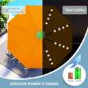 ABCCANOPY Durable Solar Led Patio Umbrellas with 32LED Lights 11FT (Coral Orange)