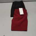 MakeMeChic Women's 2 Pack Mini Skirt with Shorts Zip Up Micro Skort Pencil Skirts (Burgundy, XS)