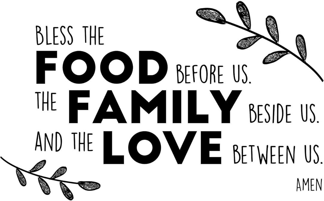 Family Bless The Family Beside Us Empowering Quote Wall Decal Decoration Religious Quotes Bible Verse Beautiful Family Prayers Lasts Years and Easily Removable - Size: 40 in(W) x 24 in(H)