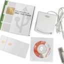 ISO7816 Contact EMV SIM eID PC/SC USB CCID Smart IC Chip Card Reader Writer Programmer with 2pcs SLE4442 Cards + SDK Kit(Program Required) for Professional Engineer