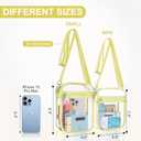 Clear Stadium Bag 12126 Policy Compliant Transparent Crossbody Purse, Waterproof PVC Clear Bag for Concerts Events (Small, Yolk Yellow)