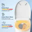 Electric Smart Bidet Toilet Seat with Remote Control, Elongated