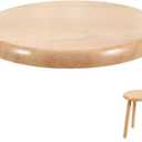Veemoon Round Wooden Stool Seat Replacement Heavy Duty Bar Chair Seat Board Solid Wood Stool Top, Smooth Touch Small Chair Pads for Bars, Dining, Home (Width 11.59in, 0.79in Thick)