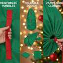Upright Christmas Tree Storage Bag - Fits 4 Ft Artificial Xmas & Topiary Tree, Vertical Holiday Cover, Durable, Dustproof & Easy-Use Xmas Storage, Green
