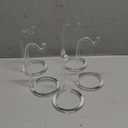 Weysat 5 Pcs Clear Ornament Display Stand Christmas Ball Hanger 6.625" Acrylic Rod Ornament Holder Christmas Decoration for Hanging Air Plant, Terrariums, Crystal Ball