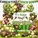 Football Party Decorations Kit Football Bowl Touchdown Themed Party Supplies Game Day Balloon Garland Backdrop Tablecloth Game Time Banner for Boys Men MVP Football Birthday Party Decorations Set