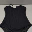 Women's One Piece Swimsuits Bathing Suits Cutout V Neck Tummy Control Adjustable Straps O Ring, Size Medium