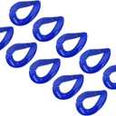 uxcell Acrylic Link Rings, 35mm Quick Linking C-Clips Hooks for Purse Bag Chain, DIY Craft Making, Blue 100Pcs