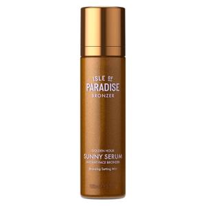 Isle of Paradise Sunny Serum Instant Bronzing Setting Mist- Golden Hour, Hydrating & Illuminating Makeup Setting Spray, Lightweight Formula, Vitamin B5 & Antioxidants, 3.38 fl. oz/100 ml Bottle