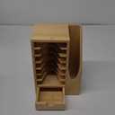 Bamboo Tumbler Lid Organizer  Space Saving Multi-Tier Storage Rack with Straw Holder and Gasket Drawer  Vertical Cup Lid Organizer for Cabinet, Kitchen Countertop - Single