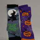 COTTON DAY Kids Boys Crew Dress Socks Bright Colorful Pattern Graphic Print (Medium, Halloween)