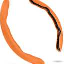 Alcantara Material Steering Wheel Cover, Non- Slip Segmented Car Steering Wheel Cover for Men & Women, Universal 99% Car Wheel Cover Protector (Orange-Perforated Style)