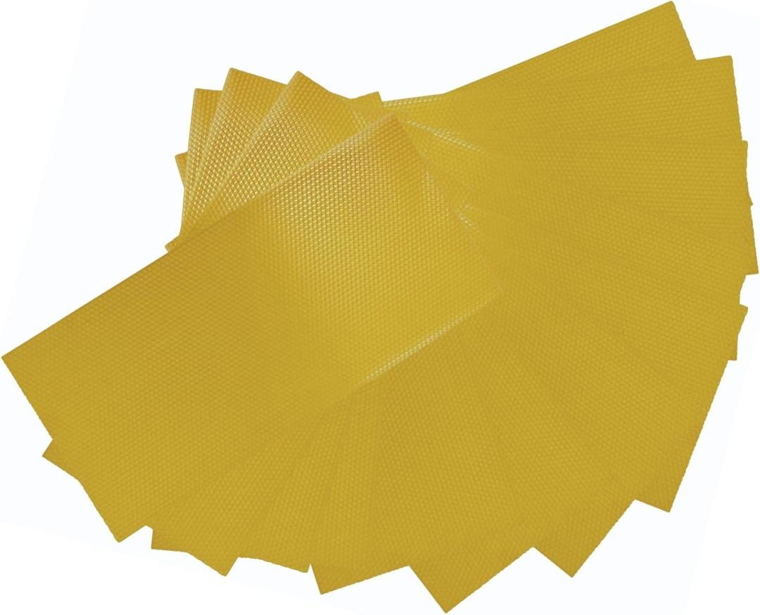 Bee Honey Sheets Beeswax Sheets 30Pcs, Beehive Wax Bee Hive Frames Wax Foundations
