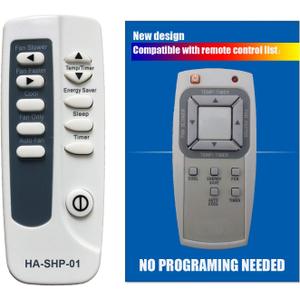 Replacment for Sharp Air Conditioner Remote Control 9JM203355091093 for AF-Q100PX AF-Q120PX AF-Q60PX AF-Q80PX AF-S100PX AF-S100RX AF-S120PX AF-S120RX AF-S125PX AF-S125RX AF-S60PX AF-S60RX AF-S80PX