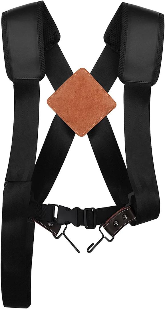 Adjustable Padded Djembe Shoulder Strap African Hand Drum Harness Belt Polyester with Quick Change Hook (Black)