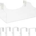 Acrylic Hanging Bedside Shelf - Multiple Purpose Bedside Caddy For Bed/Bunk Bed,Cubical Wall Shelf Storage Organizer File Holder For Home Office(Clear)