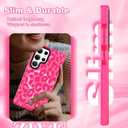ZIYE Clear Magnetic Case for Samsung Galaxy S25 Ultra Case, Hot Pink Leopard Design [Compatible with MagSafe] Soft TPU Bumper Shockproof Protective for Women Girls Phone Cover