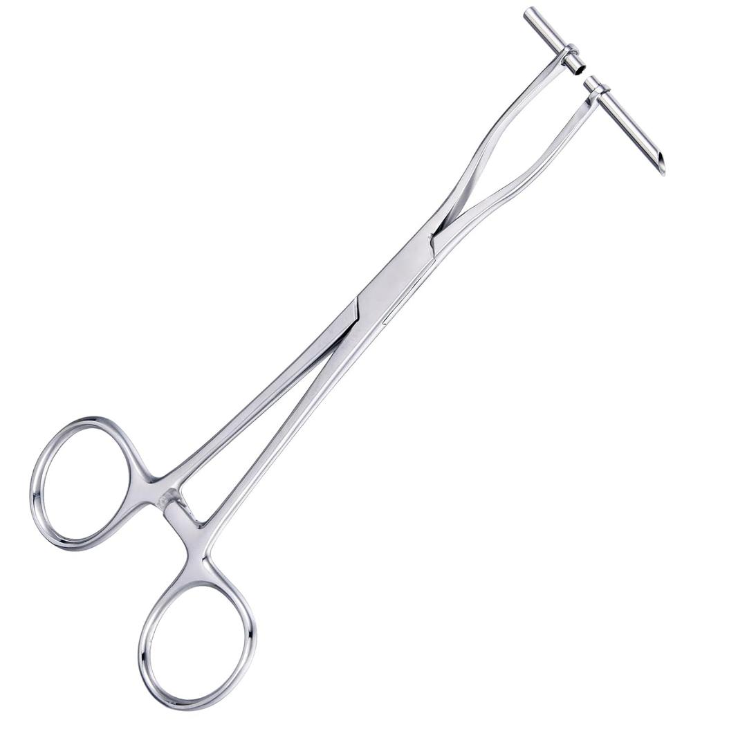DJCIW Septum Piercing Clamps, 6.3" Piercing Pliers Surgical Stainless Steel Piercing Tools for Nose Septum Ear Cartilage Industrial Piericng Tube Forceps Pliers