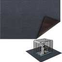 Dog Playpen Mat, Dog Crate Pad Liner for Kennel Training Under Pet Cage Non-Slip Kennel Mat to Protect Floors Extra Large Absorbs Urine Reusable Dog Playpen Mat, 47.23" X 60.23"