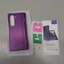 for Samsung Galaxy Z Fold 6 Slim Case with Stand, Tempered Screen Protector & Hinge Protection, 360 Full Body Shockproof Protective Phone Case Cover for Samsung Galaxy Z Fold6 2024, Purple