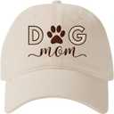 Dog Mom Gifts for Women Dog Lover Gifts Dog Mom Hat for Dog-Loving Woman Baseball Cap Beige