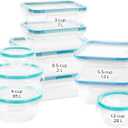 Snapware Plastic Total Solutions (10-Pack, Mixed Sizes) Food Storage Containers Set, Airtight & Leakproof Plastic Locking BPA-Free Lids Tupperware, Freezer Dishwasher Microwave Safe
