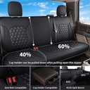 Huidasource Ford Seat Covers, Leather Pickup Seat Cushion Cover Fit for 2015-2025 Ford F150 SuperCrew & 2017-2025 F250 F350 F450 Super Duty Crew Cab XL XLT Lariat King Ranch Platinum(Full Set/Black)