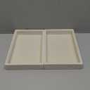 Mornajina 2 Pcs 9" x 5.7" Velvet Jewelry Tray Jewelry Display Tray, Stackable Empty Plate Trays for Earrings Necklaces Bracelet Rings Display Showcase - Beige